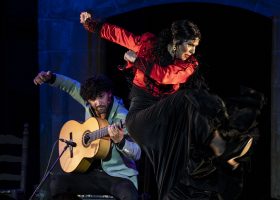 Un momento del recital "Agujetas & Rubichi" en Los Claustros de Santo Domingo, Jerez, el 12 de Agosto, 2022. ©Javier Fergo para Flamenco de Jerez